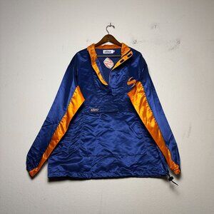 VTG Slice Windbreaker Rain Gym Jacket Men XL Blue Orange Y2K Indie Outerwear